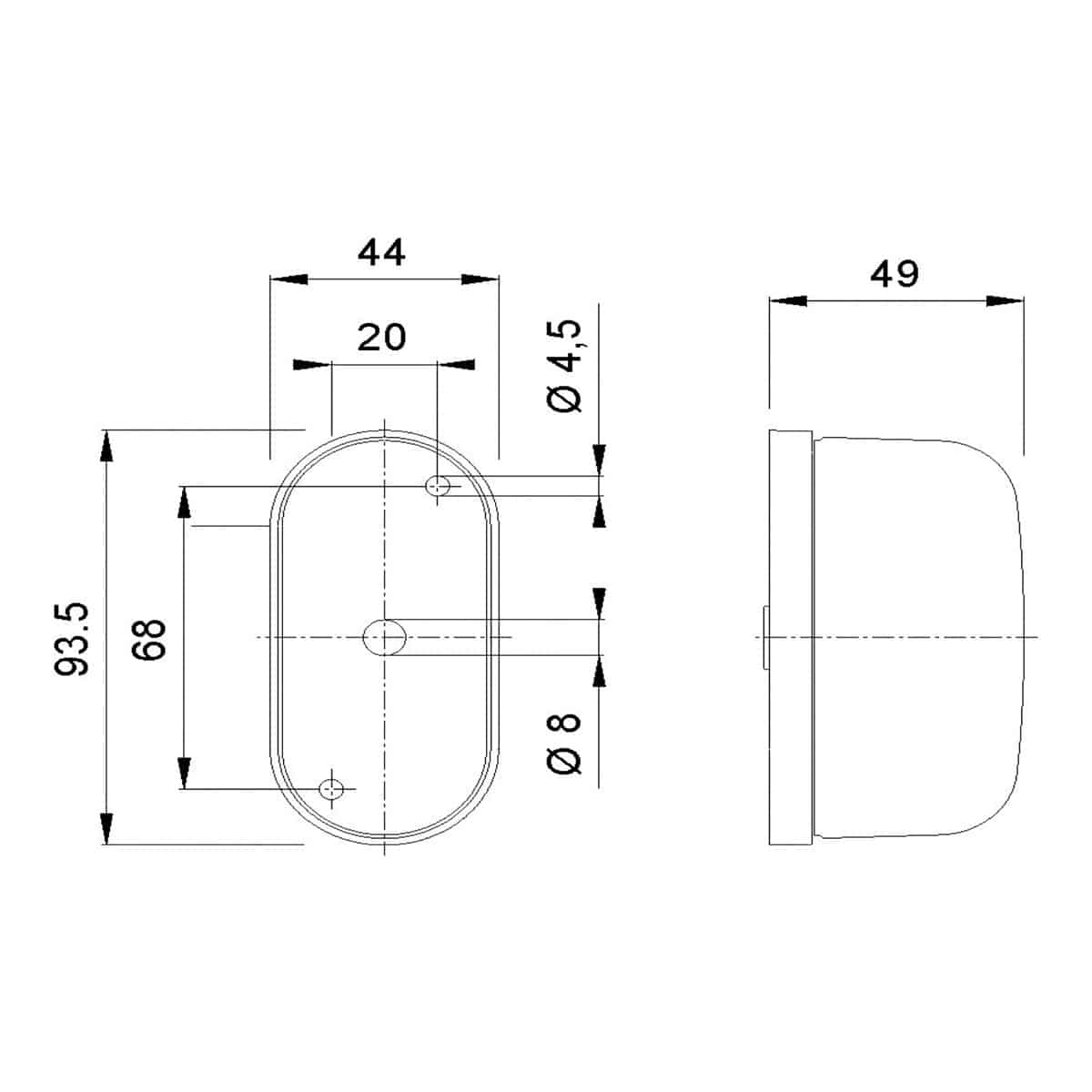jokon-spl-2000-umrissleuchte-mit-abstandsockel image 2